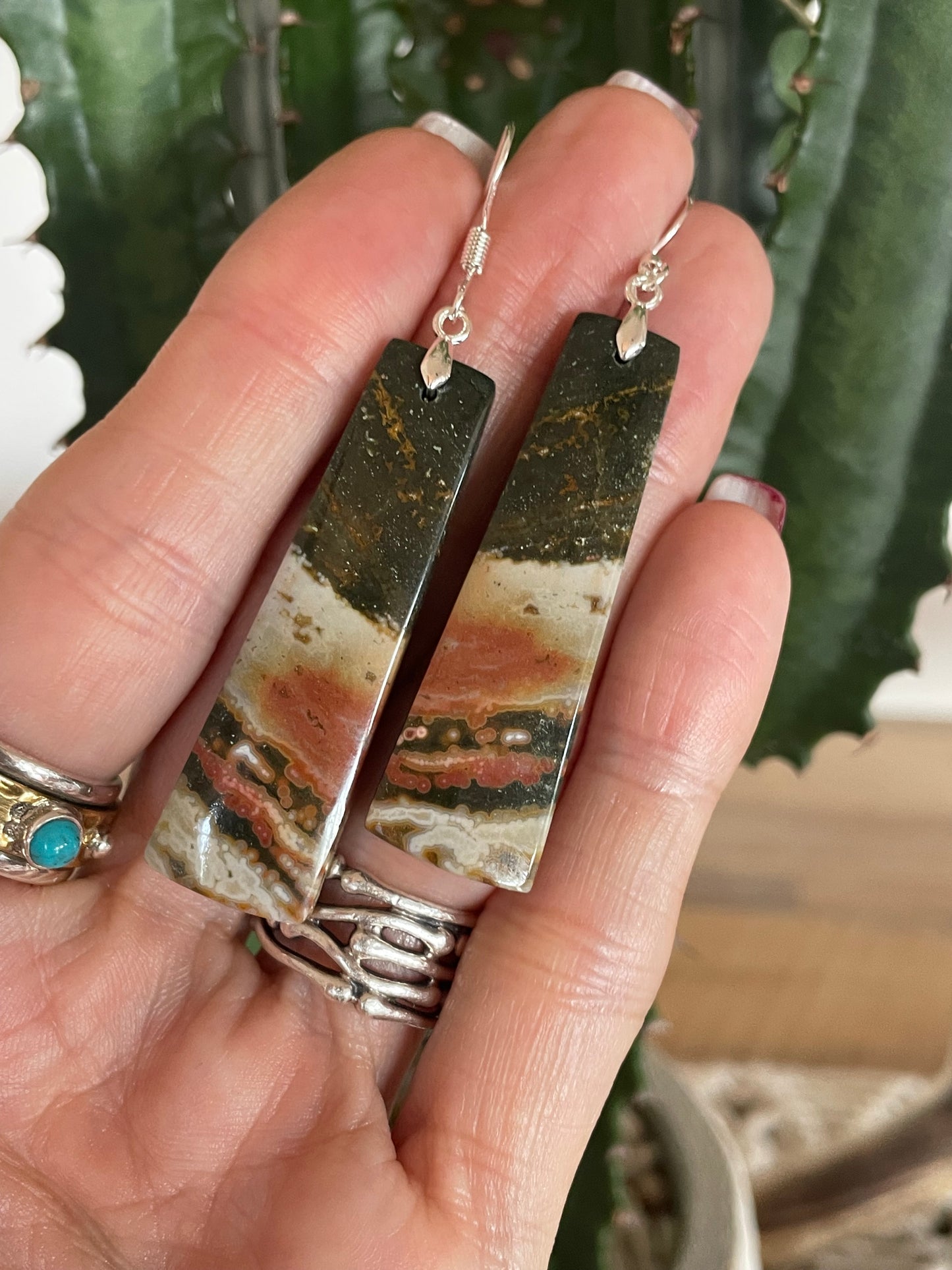 Sweetgrass Studio - Ocean Jasper Dangles