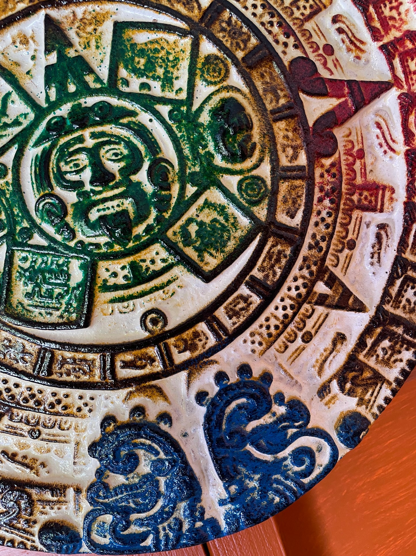 Aztec Pottery Calender Plaque