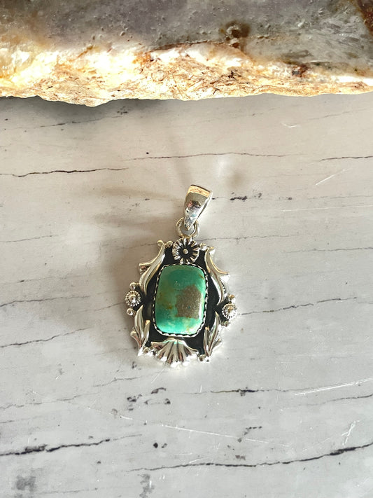 Kingman Green Turquoise Pendant