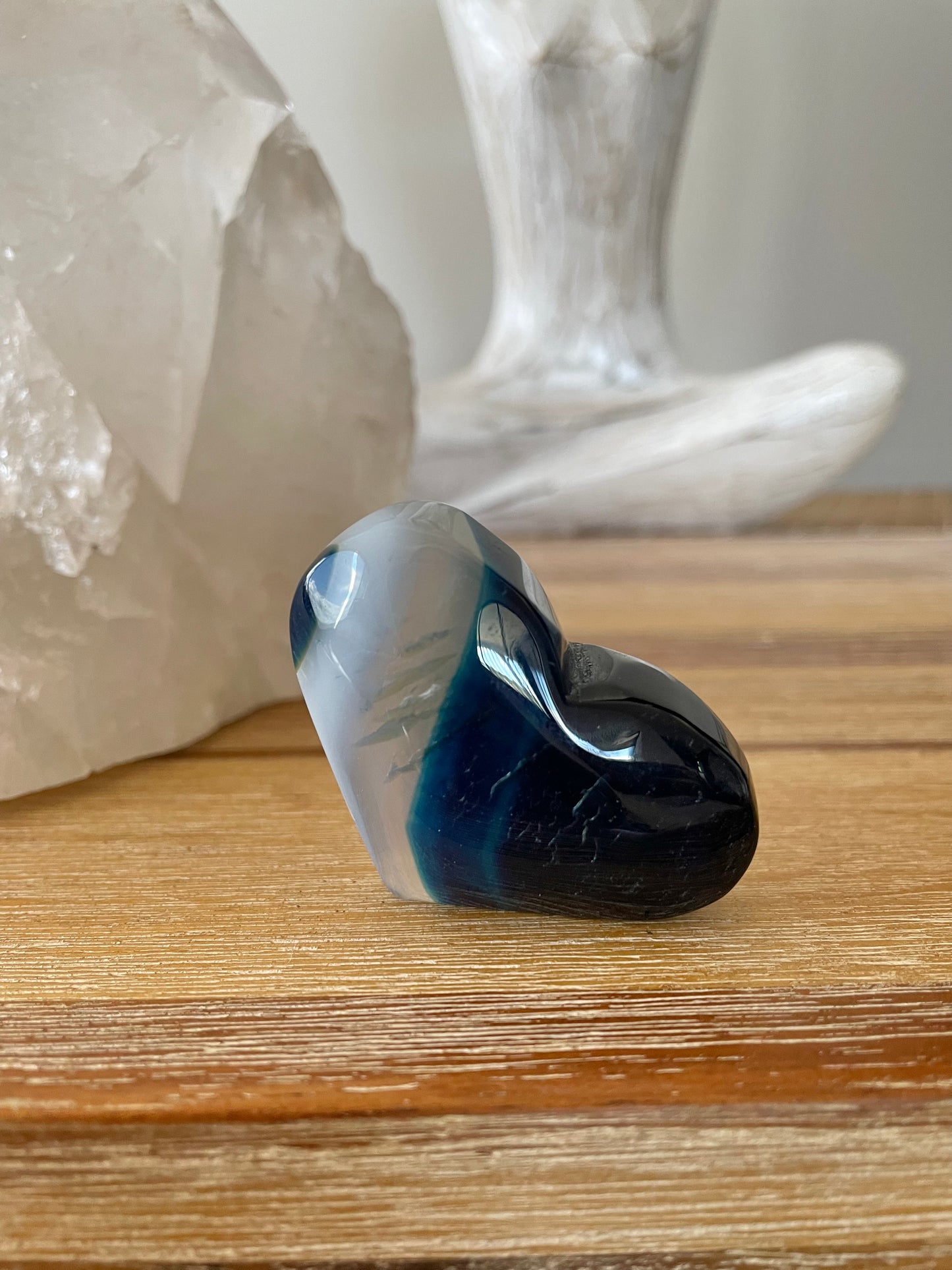 Blue Agate Heart