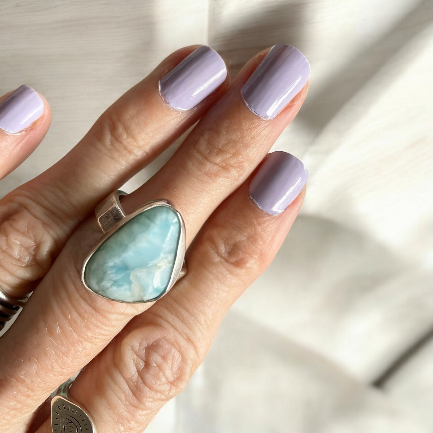 Sweetgrass Studio ~ Larimar Ring size 9.5