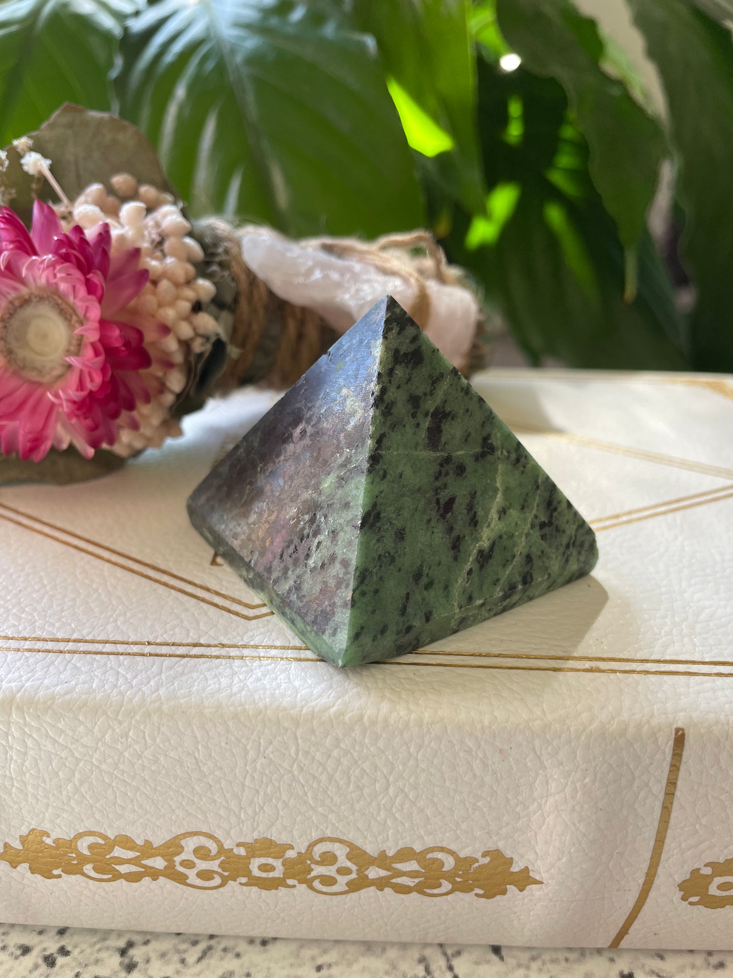 Ruby Zoisite Pyramid