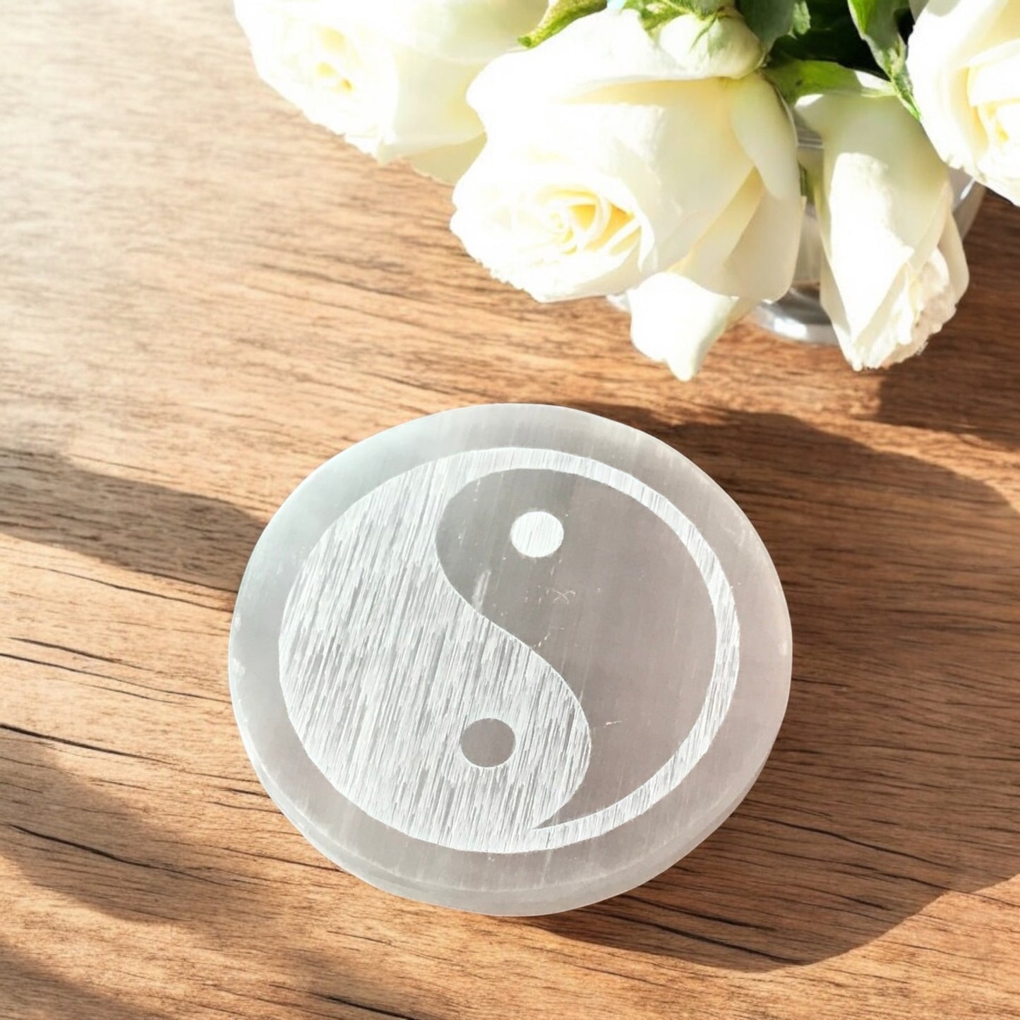 Selenite Charging Plate ~Yin /Yang