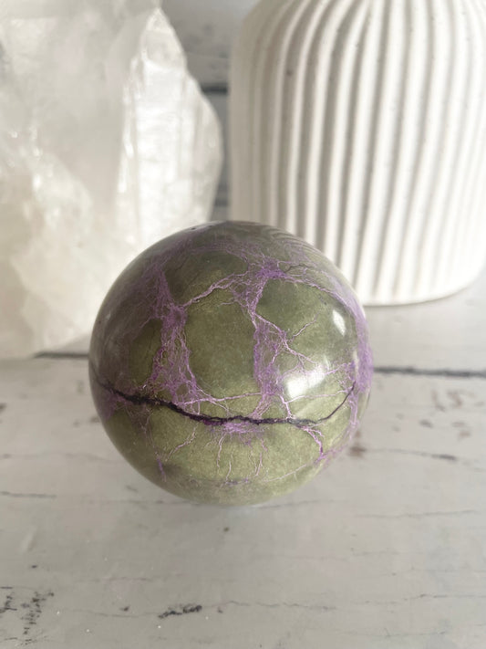 Stichtite Sphere Includes Holder