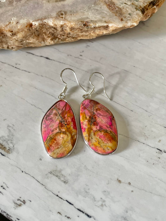 Pink Jasper Dangles