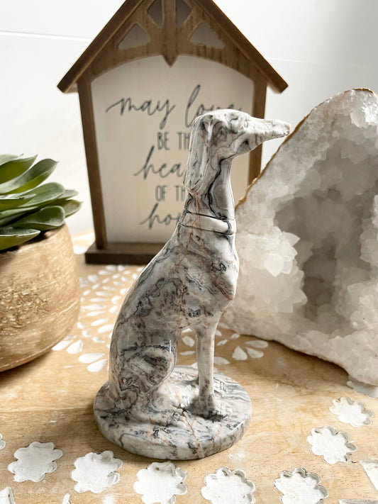 Sleek Sighthound - Grey Picasso Jasper