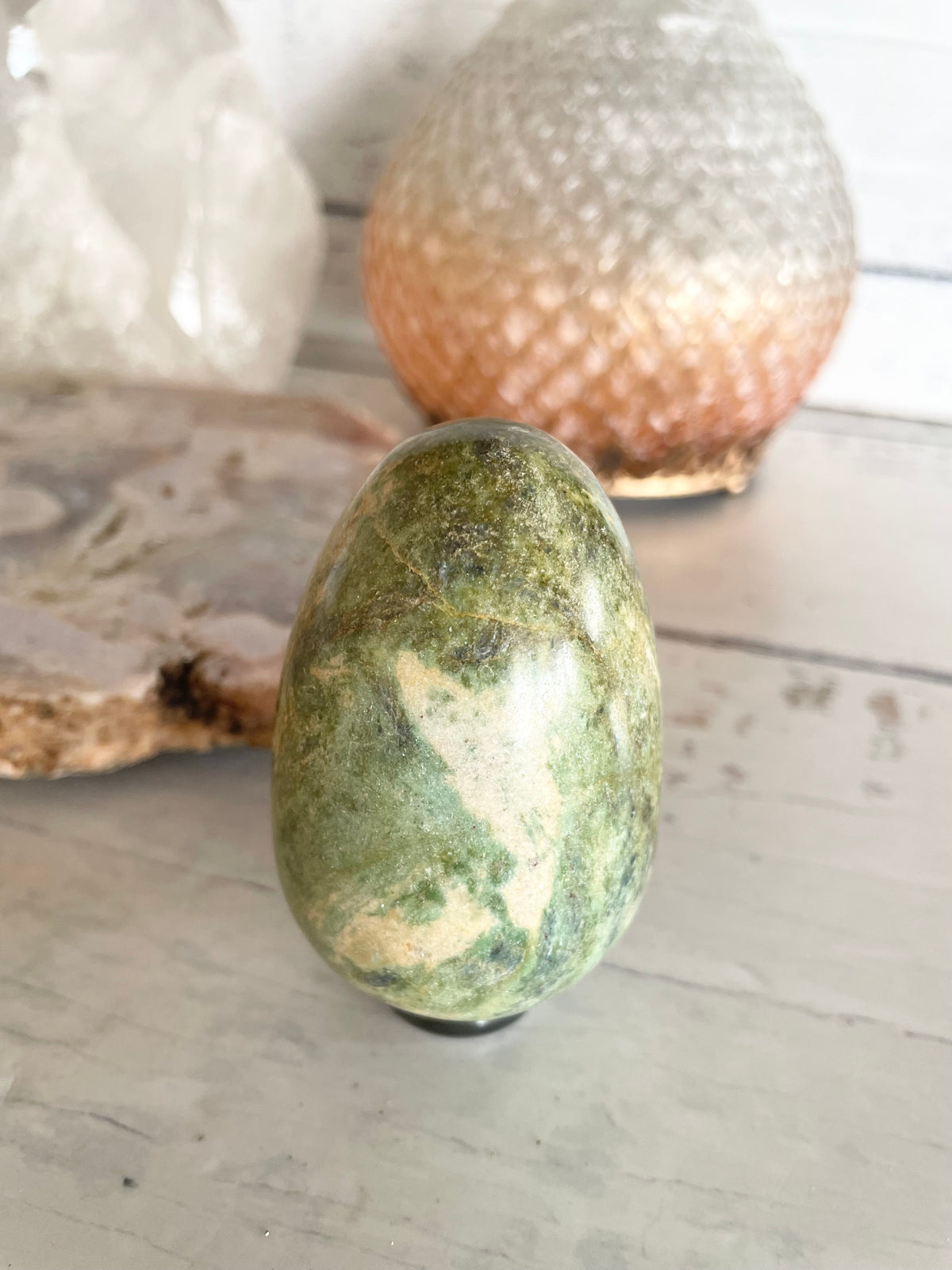 Fuchsite Egg includes holder