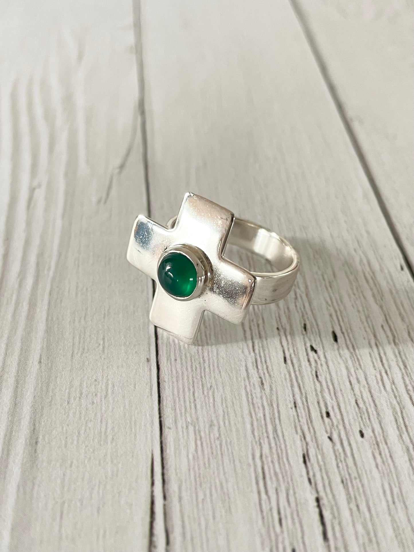 S&M Green Onyx Ring ~ Size 7