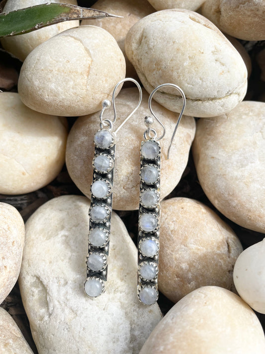 Rainbow Moonstone Dangles