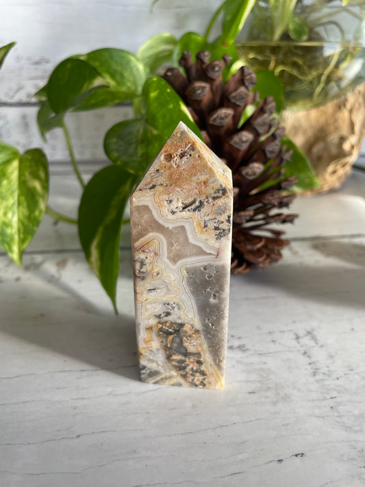 Crazy Lace Agate Obelisk