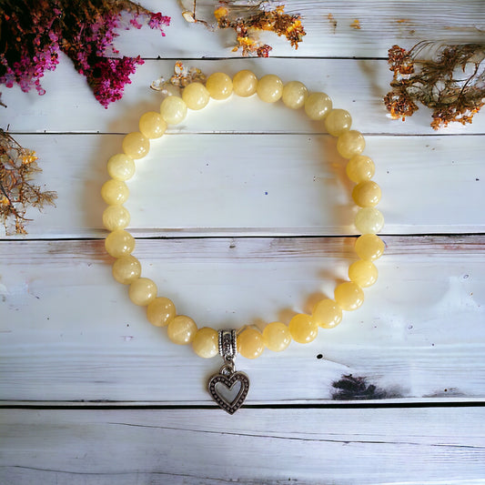 Golden Calcite Healing Anklet ~ Sunshine