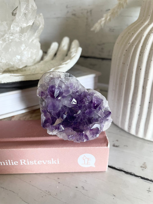 Amethyst Cluster Heart