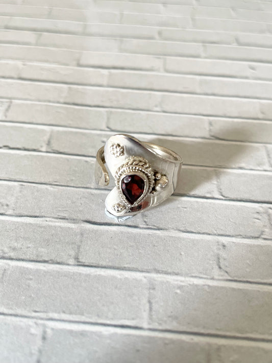 Garnet Ring Adjustable~ size 6-10