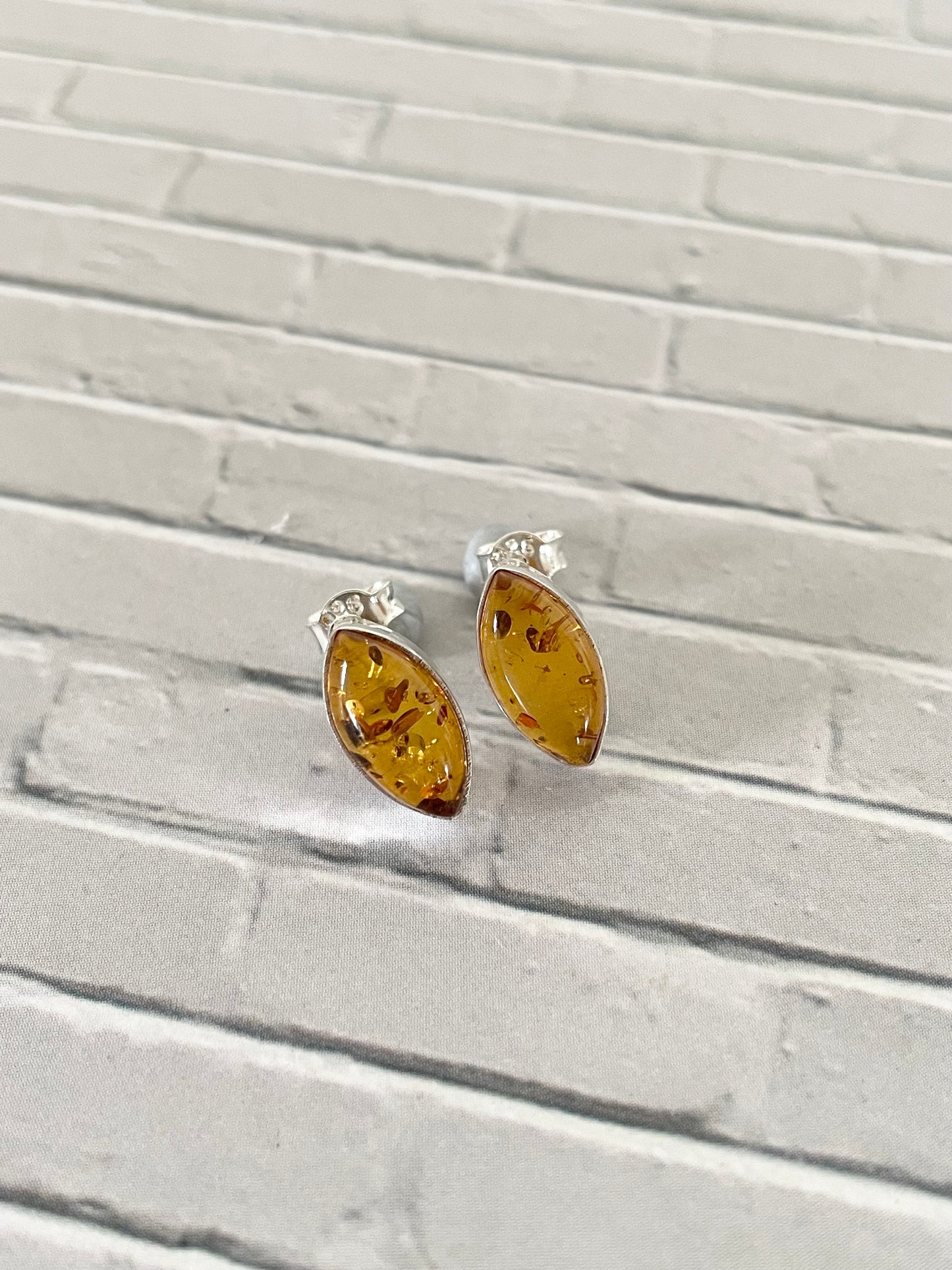 Amber Studs