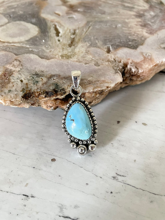 Golden Hill Turquoise Navajo Pendant