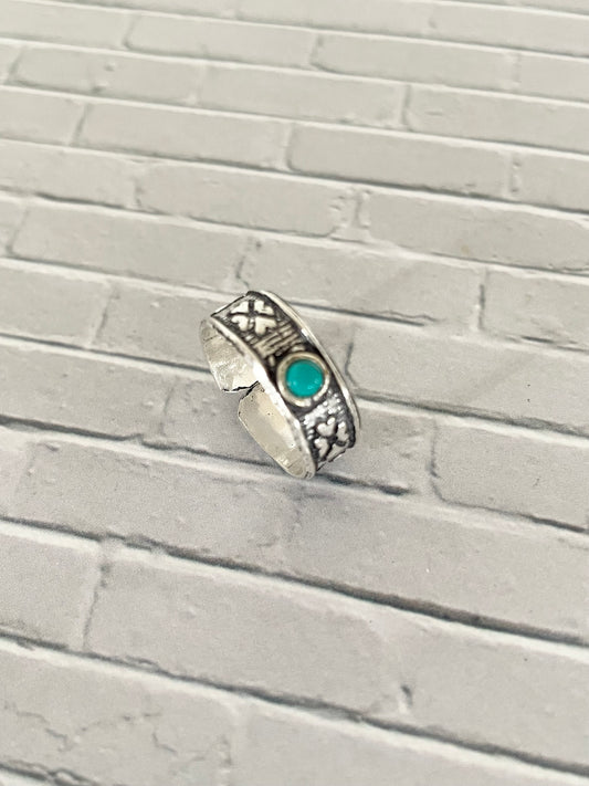 Turquoise Silver Toe Ring