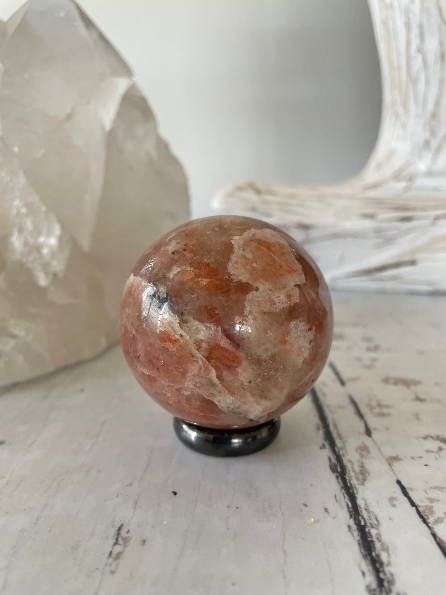 Sunstone Sphere Includes Wooden Holder