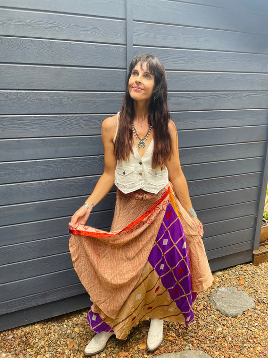 Upcycled Sari Skirt 26