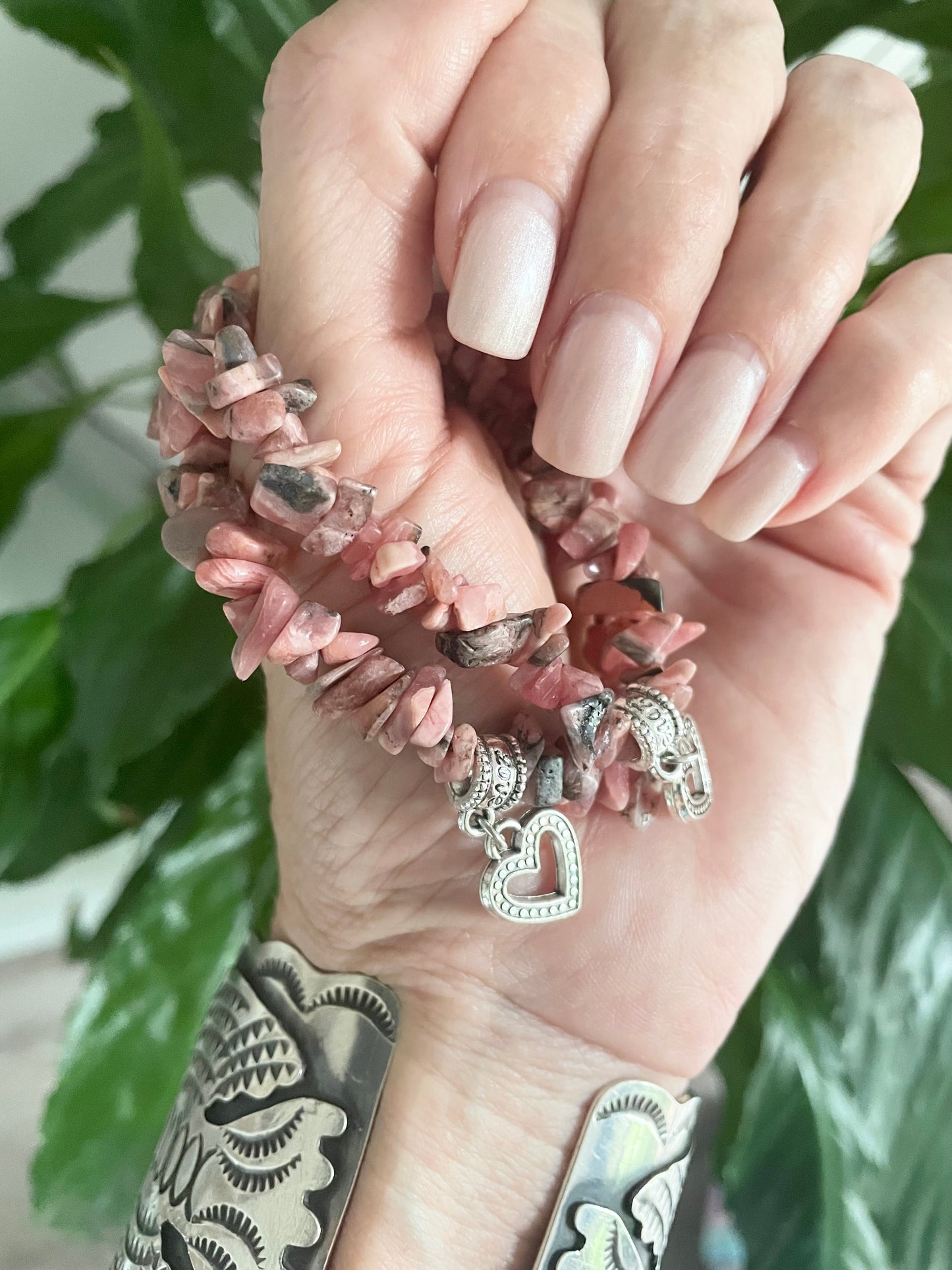 Argentinian Rhodochrosite Healing Chip Bracelet ~ Eternal Love
