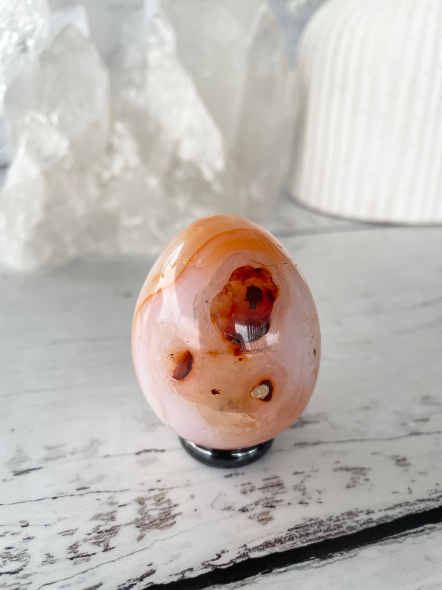 Carnelian Egg with holder