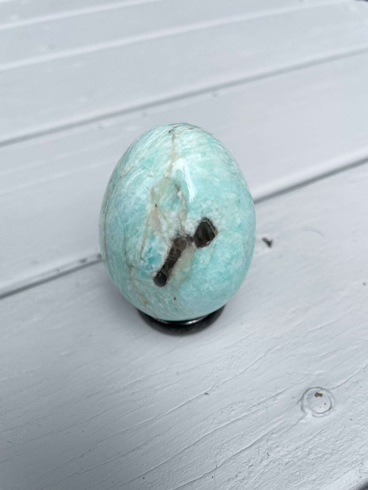 Amazonite Egg with holder