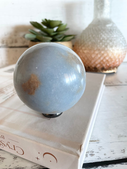 Angelite Sphere Includes Holder