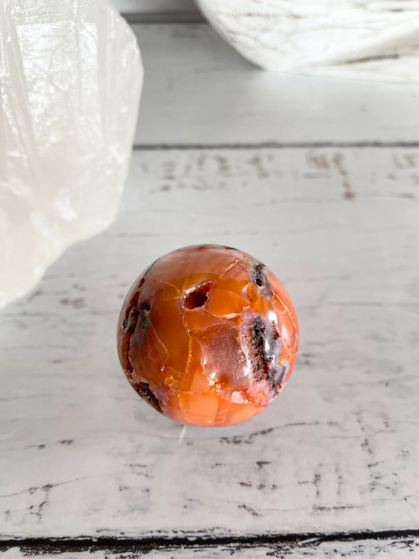 Carnelian Sphere Includes Holder