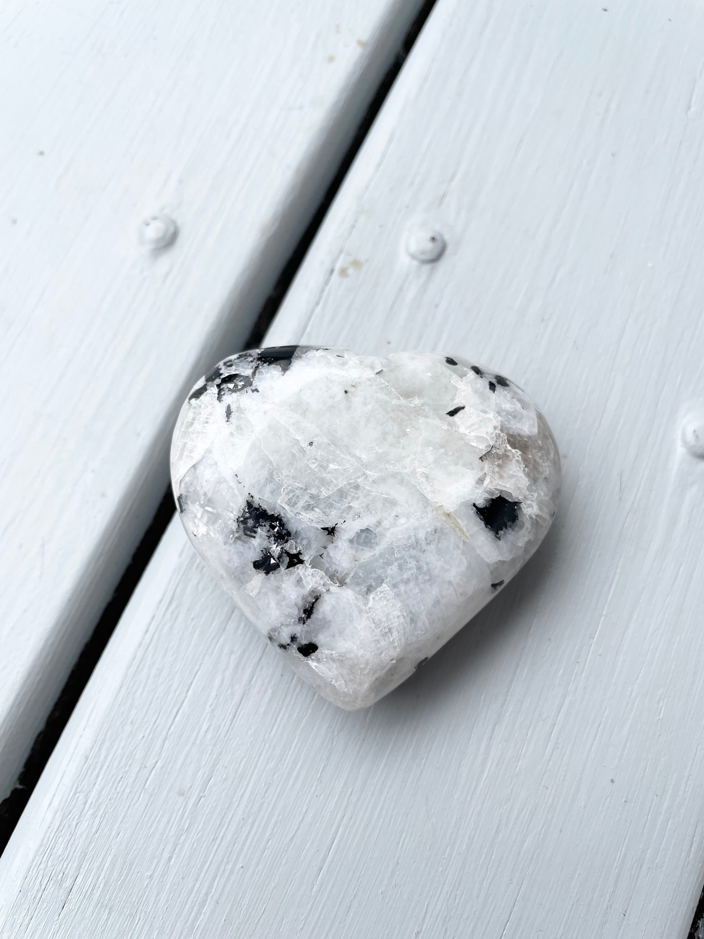 Rainbow Moonstone Heart
