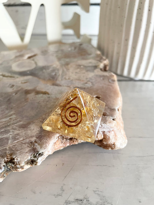 Orgone pyramid ~ Citrine