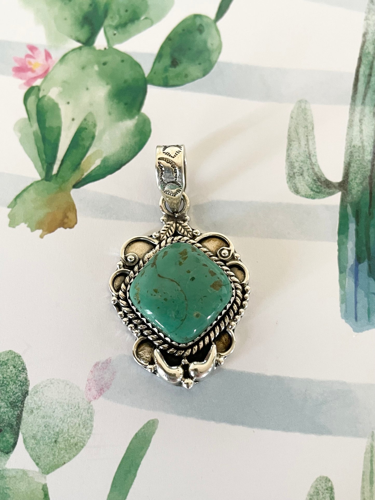 Green Royston Turquoise Pendant