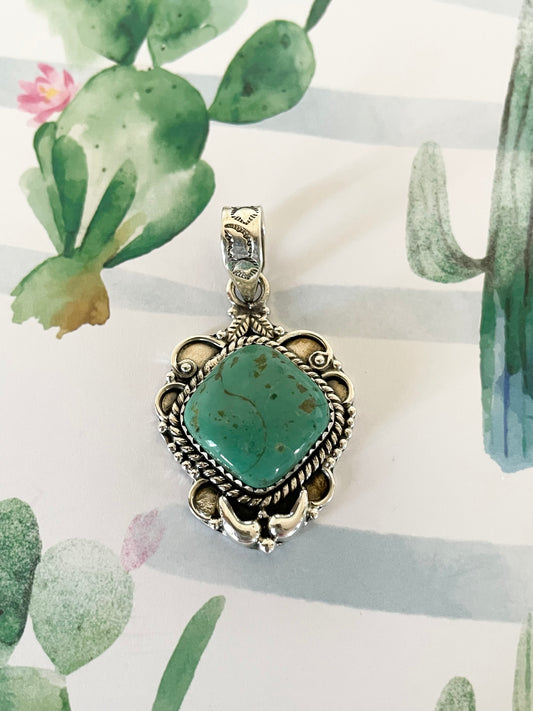 Green Royston Turquoise Pendant