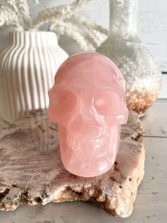 Rose Quartz Skull