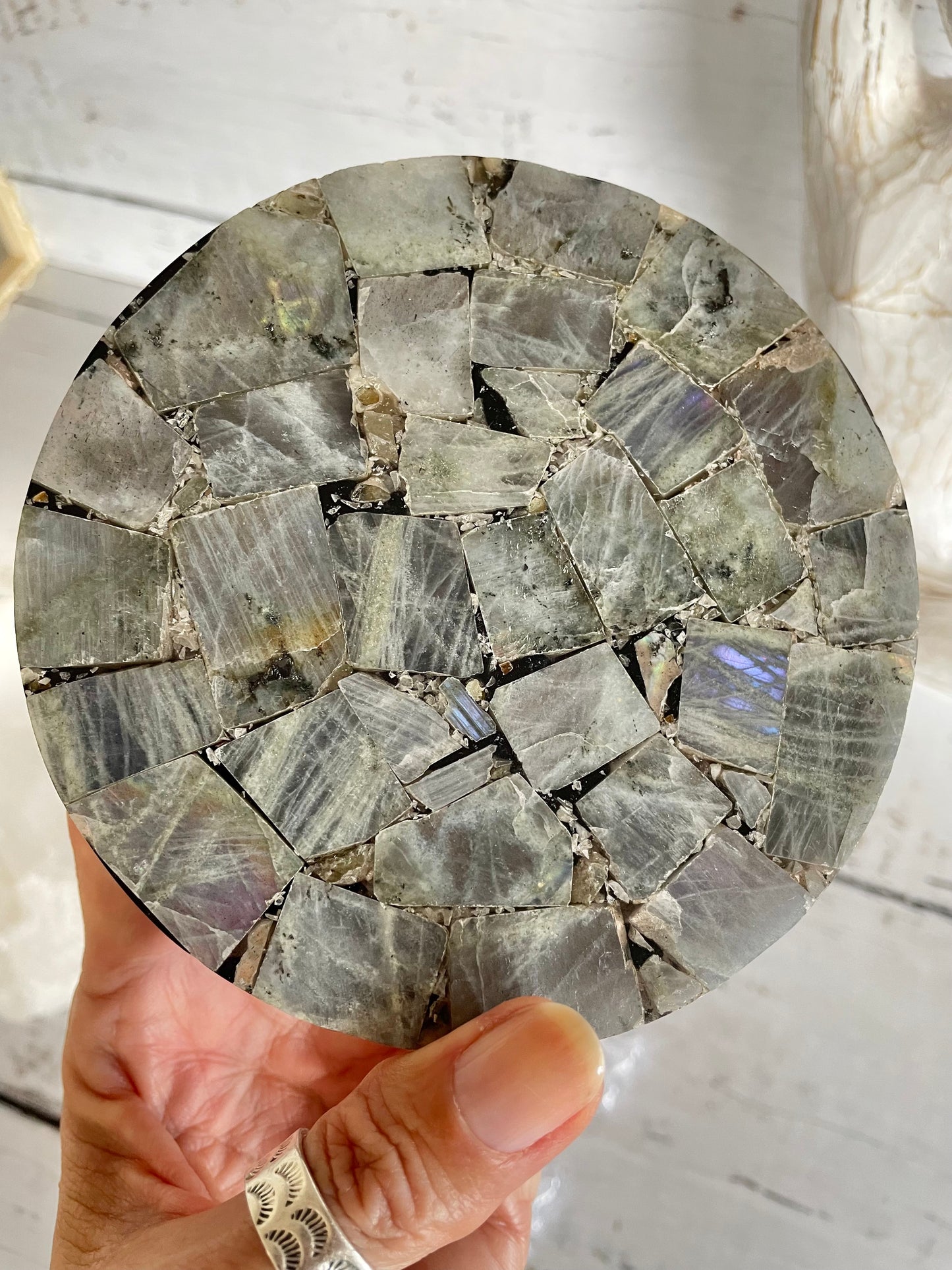 Labradorite Plate Includes Holder ~ 5