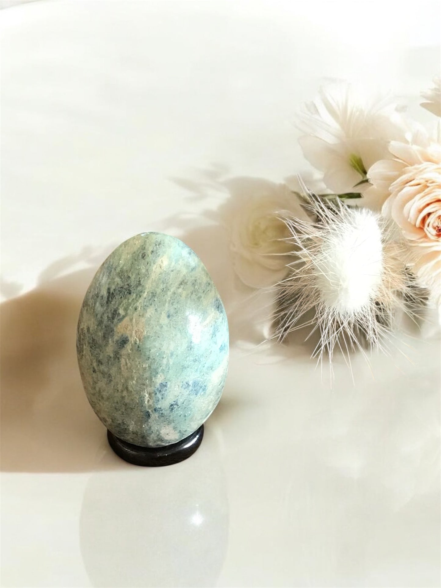 Ruby Fuchsite Egg Includes Hematite Ring