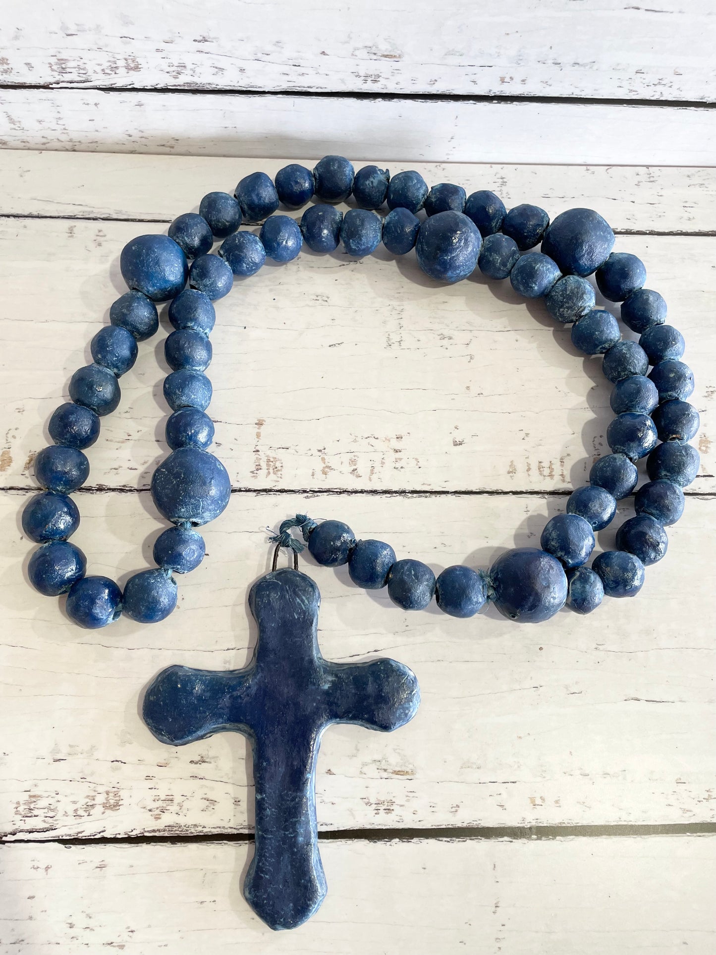 Mexican Pottery Rosary Beads