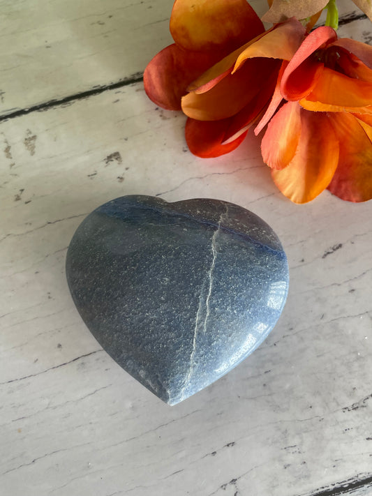 Blue Quartz Heart