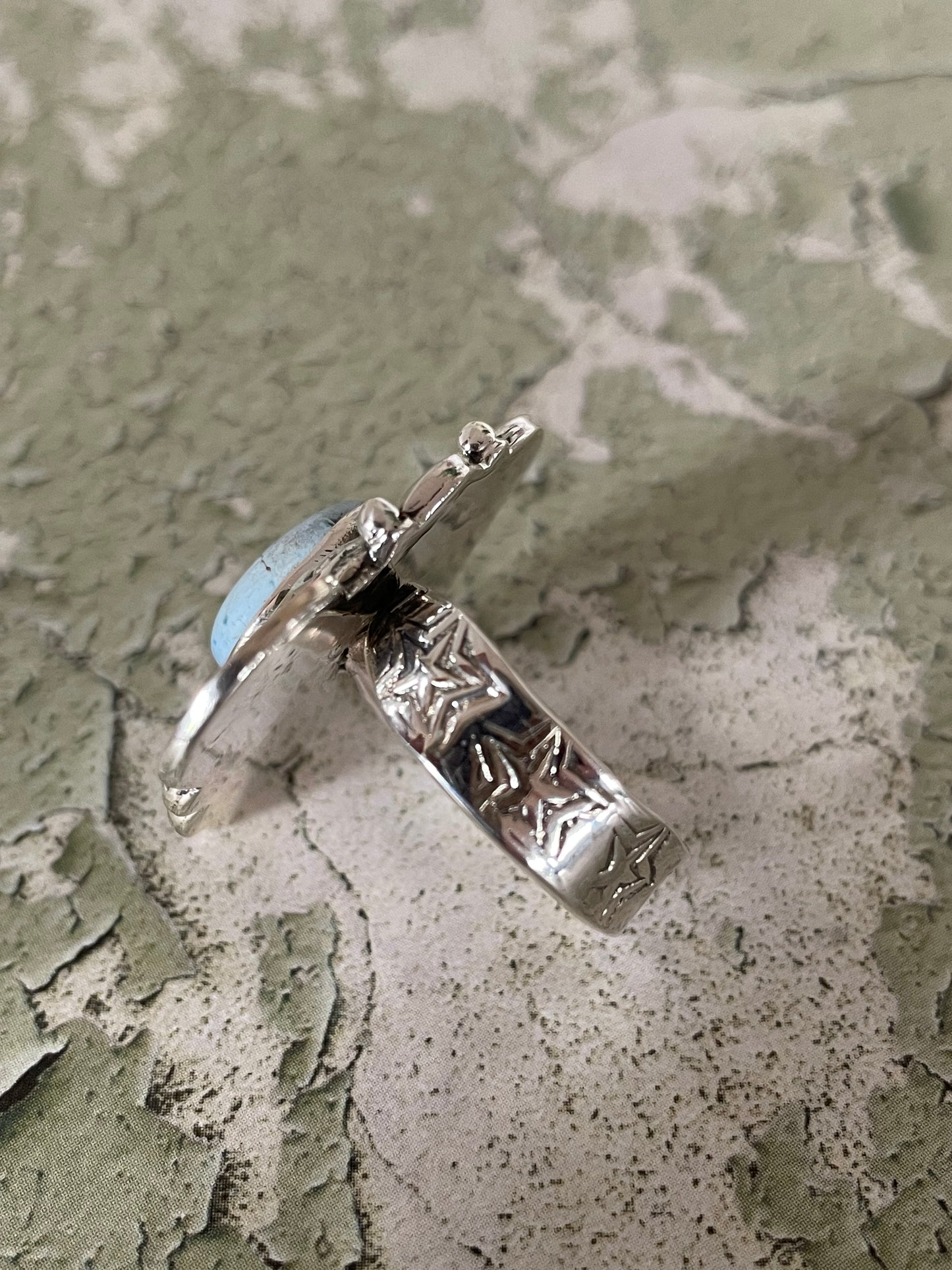 Golden Hills Turquoise Ring ~ adjustable 7-10