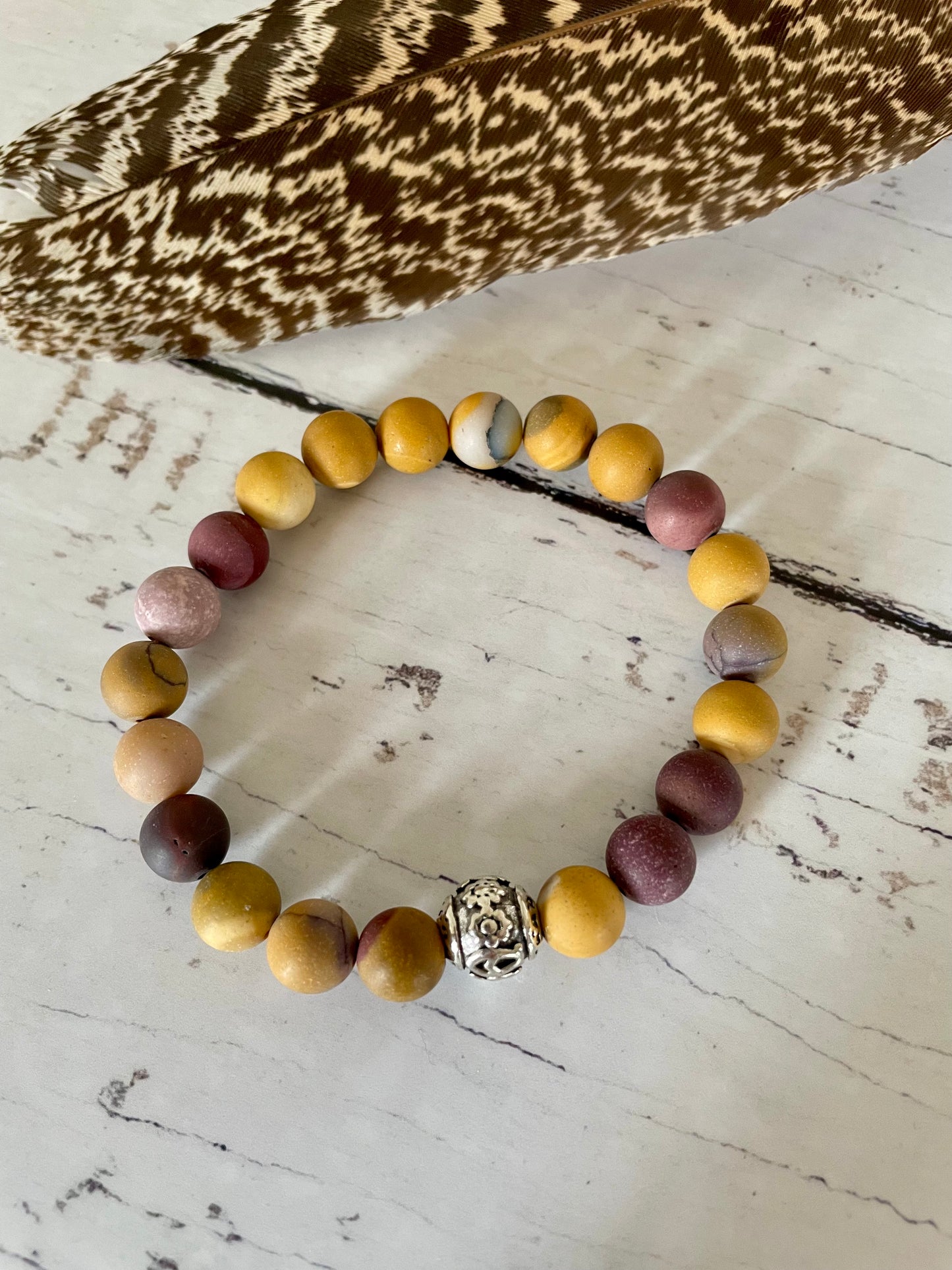 Frosted Mookaite Healing Bracelet ~ MAMA EARTH