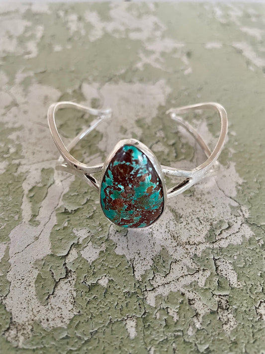 Sweetgrass Studio ~ Spearmint Green Hubei Turquoise Cuff