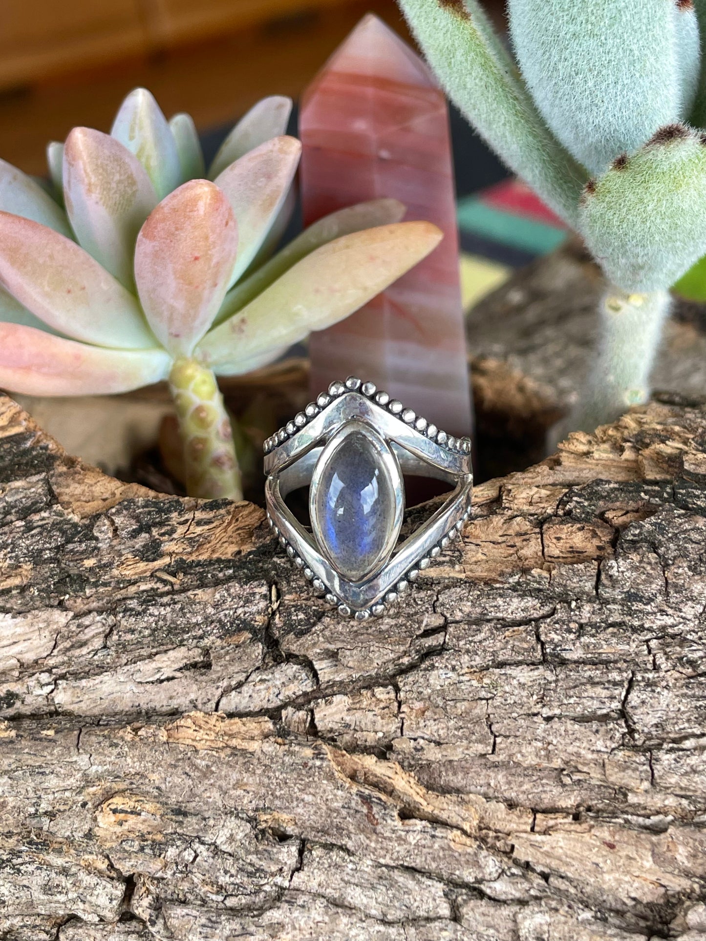 Labradorite Silver Ring