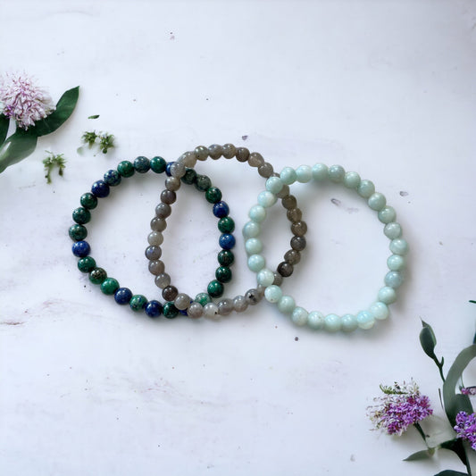 COLLECTION Trio ~ FEMININE BALANCE Healing Bracelets set of 3