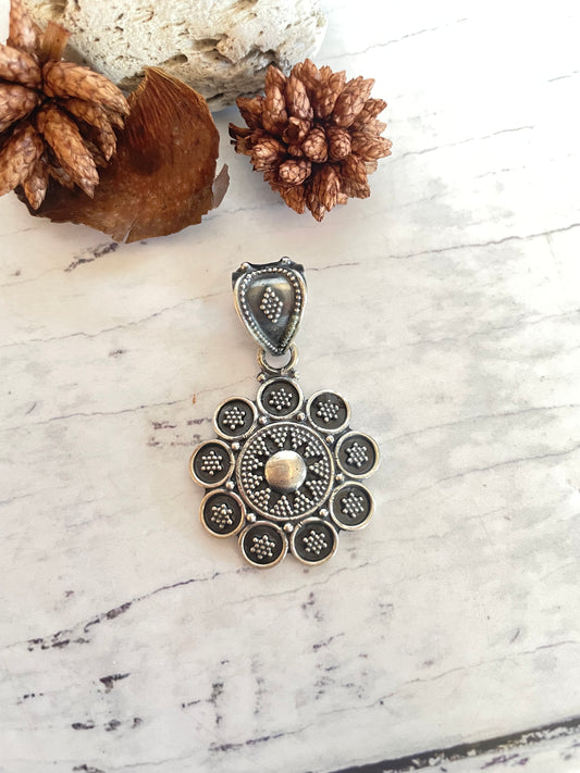 Flower Silver Pendant