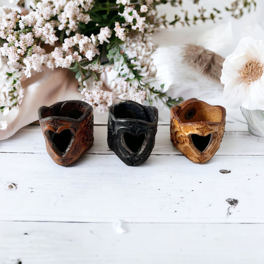 Leather Heart Ring