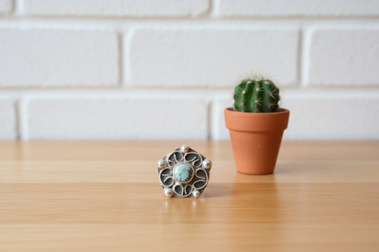 SweetGrass Studio ~ Sand Hill Turquoise Ring - size 6.5 - 7