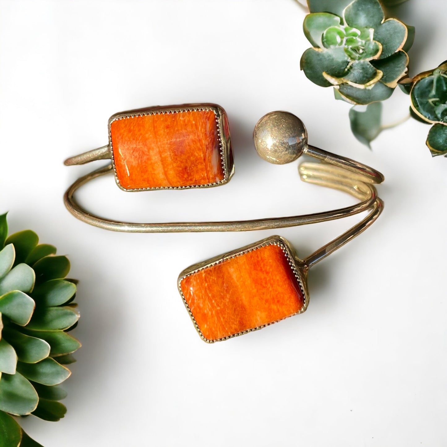 Navajo Cuff ~ Orange Spiny Oyster