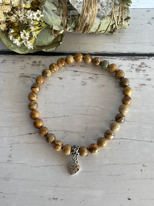 Picture Jasper Healing Anklet ~ Creativity ©️