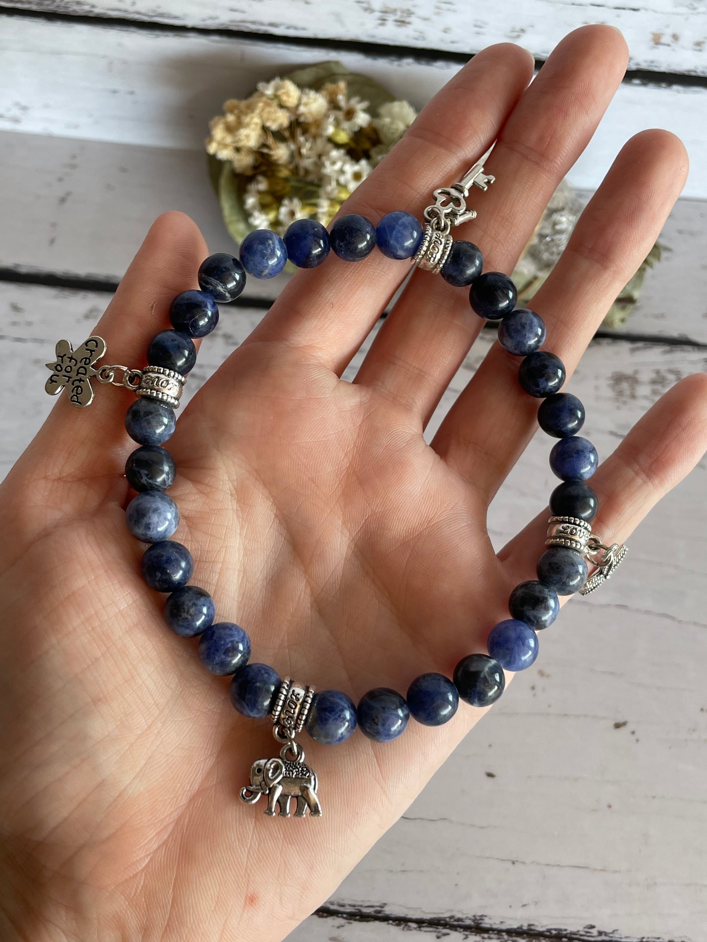 Sodalite Healing Anklet ~ Spiritual Energy ©️