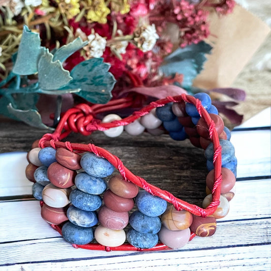 Cosmic Bead Bracelet ~ Shiva, Dumortierite & Picasso Jasper ~ Transcendence