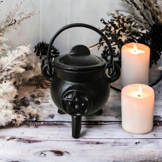 Cast Iron Cauldron Small ~ Pentacle