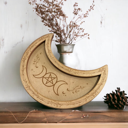 Trinket Dish ~ Golden Crescent Moon